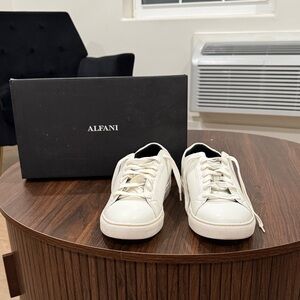 Alfani Grayson White Low-Top Sneakers | Men’s Size 9M | Casual Minimalist Shoes